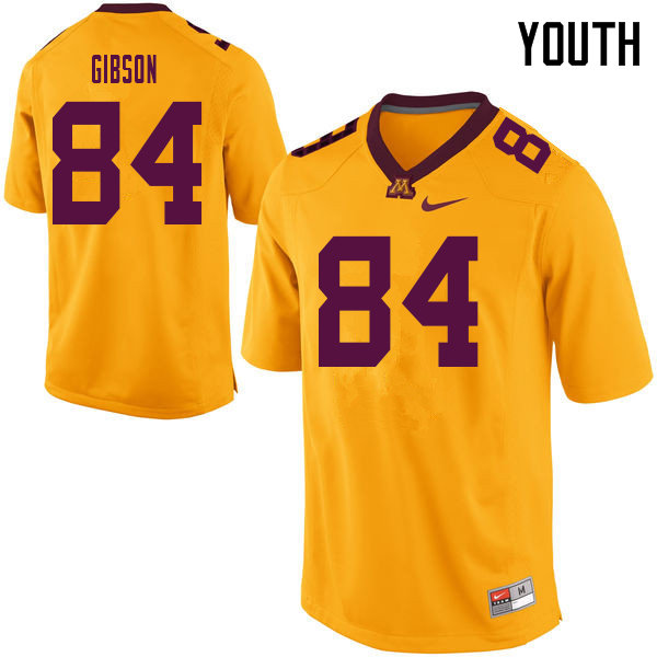 Youth #84 Erik Gibson Minnesota Golden Gophers College Football Jerseys Sale-Yellow